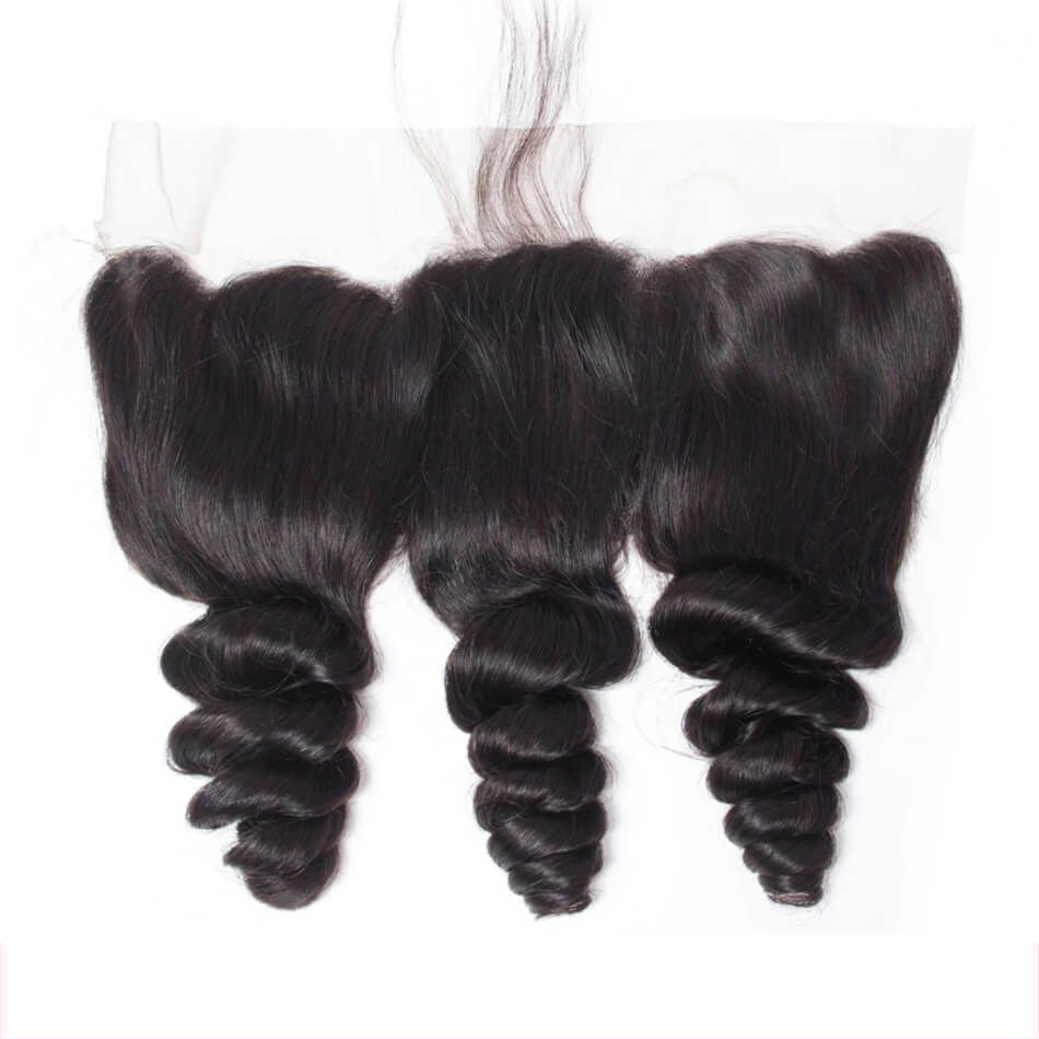 Amanda Loose Wave Hair Free/Middle/Three Part 100% Remi Human Hair Lace Frontal 1 Piece