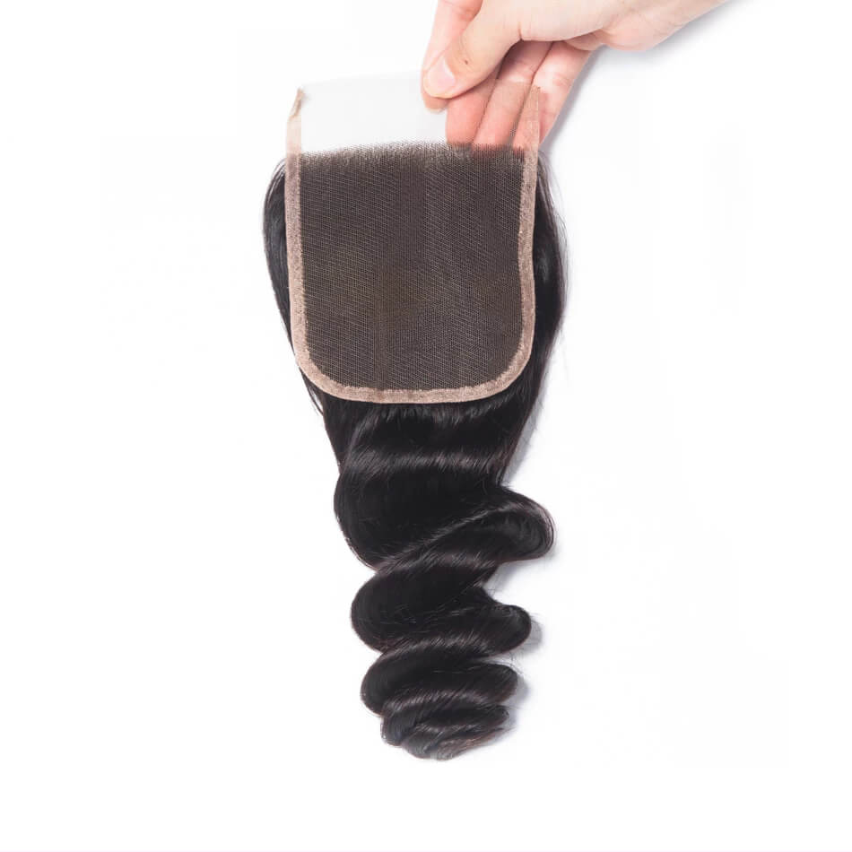 Amanda Loose Wave Hair Free/Middle/Three Part 100% Unprocessed Human Hair 4*4 Lace Closure 1 Piece