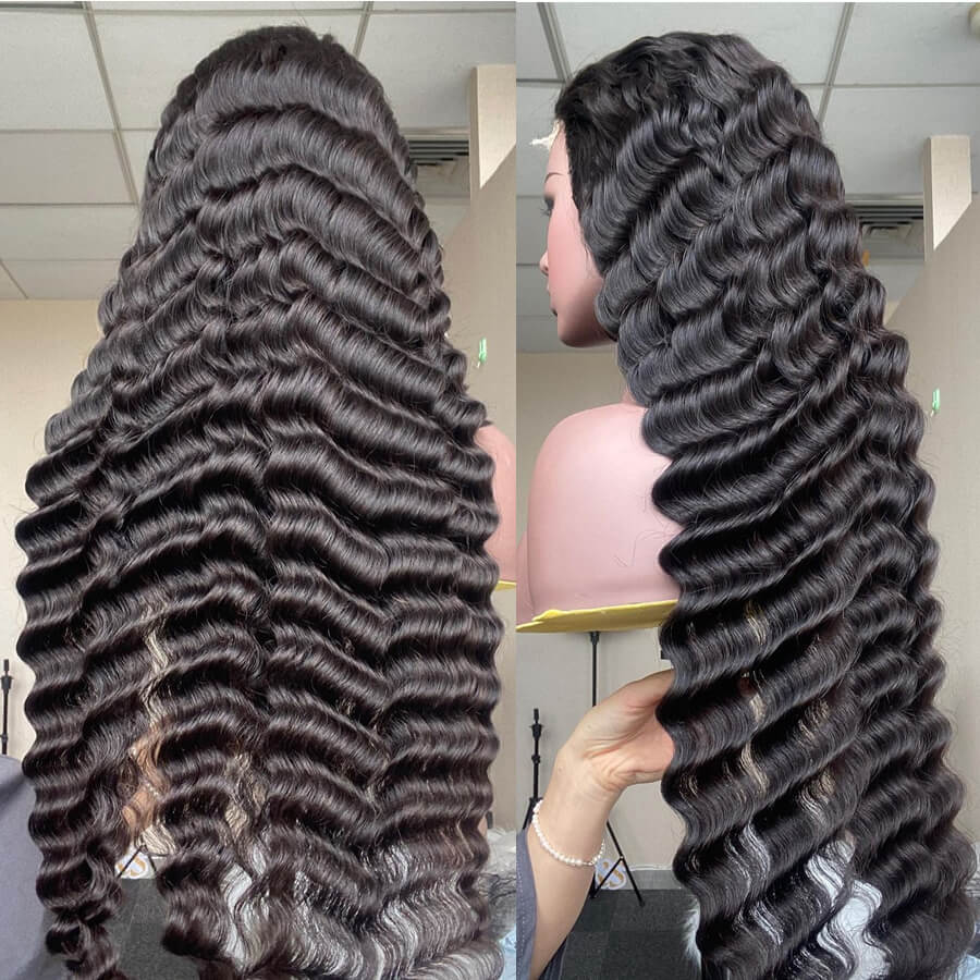 Glueless 4*4 Lace Loose Deep Wave Closure Wig Pre Plucked Natural Hair Line-Amanda Hair