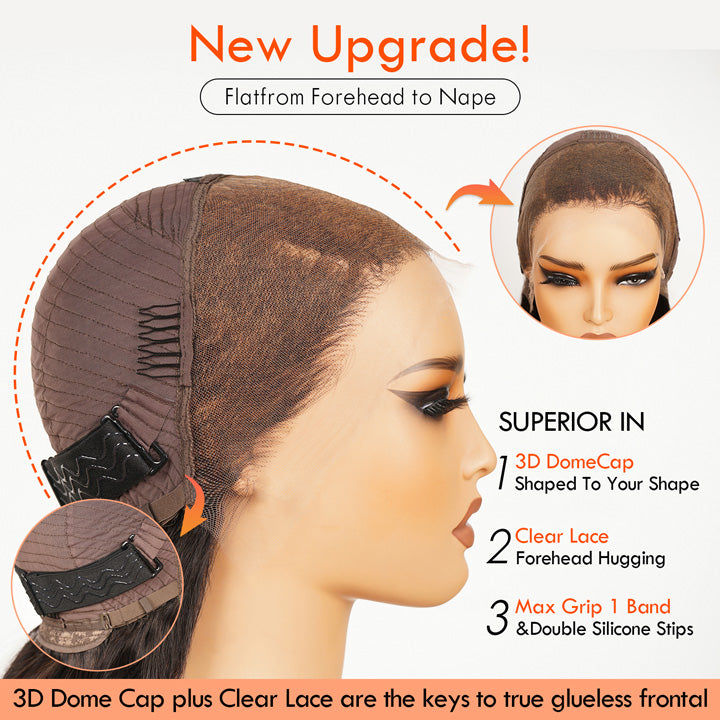 MaxPre 13x4 Water Wave 13x4 Glueless Lace Front Wigs Transparent Lace Plucked Hairline-Amanda Hair