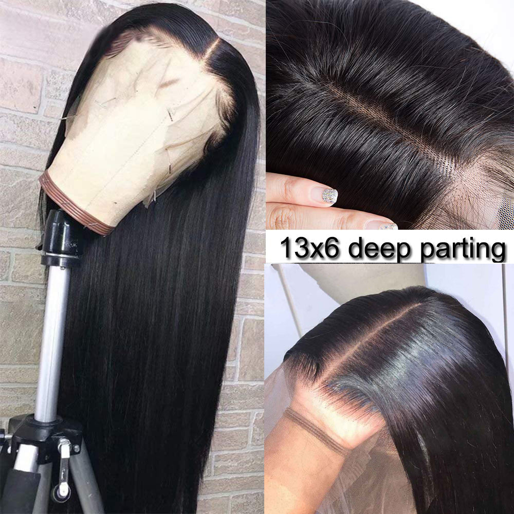 Tiktok Mini.wheatt Same Wig Long Straight Hair Wigs 13x6 HD Transparent Lace Frontal Wig-Amanda Hair