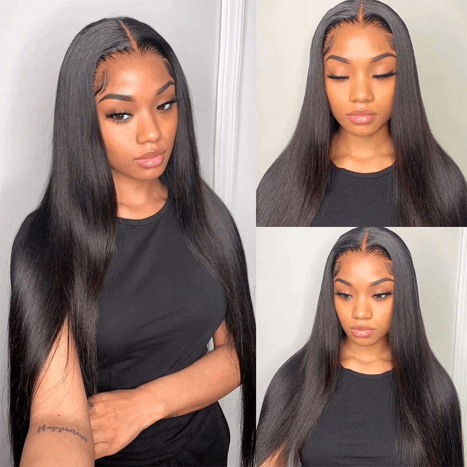 High Quality 4x4 Lace Closure Straight Wigs Natural Color Flash Sale-Amanda Hair