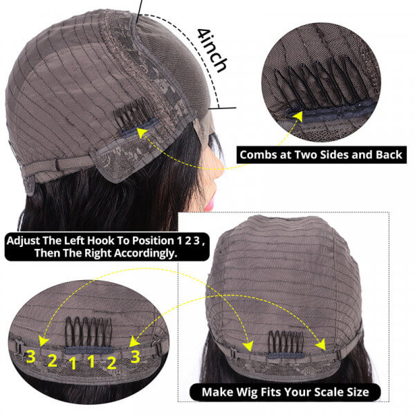 Body Wave 4*4 Lace Closure Wigs Pre Plucked Affordable Human Hair Lace Front Wig-Amanda Hair