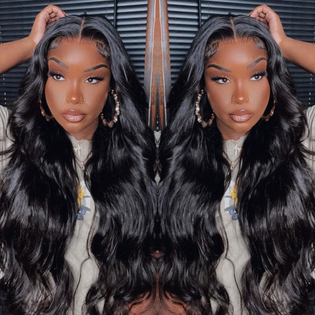 Transparent 5x5 Closure Wig Brazilian Body Wave HD Lace Closure Wig Pre Plucked Hairline-Amanda Hair