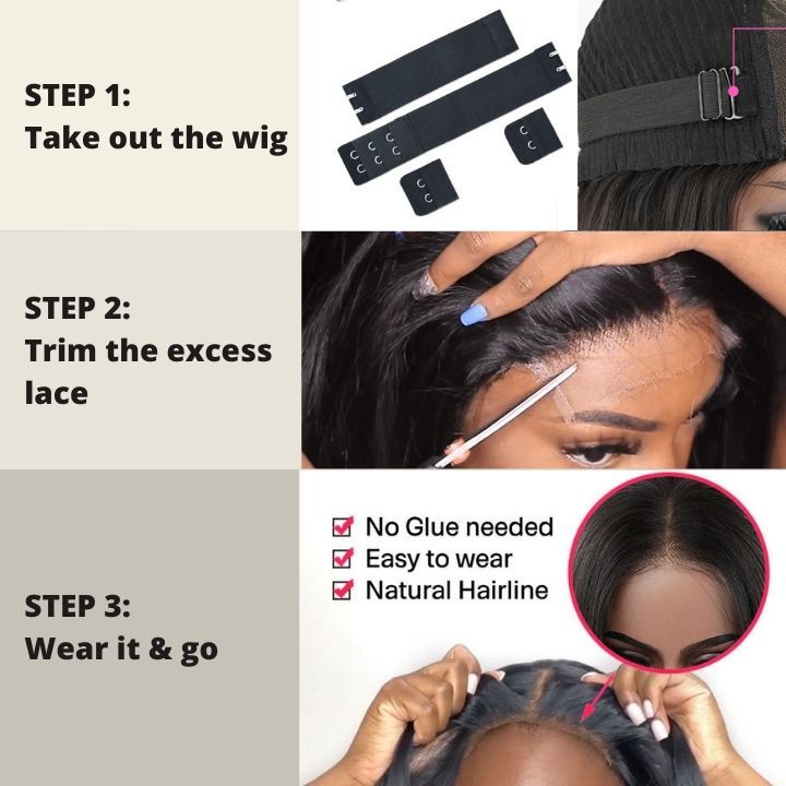Straight 13*4 Lace Front Red Wine & Blonde Skunk Stripe Color  99J Burgundy Wig-Amanda Hair
