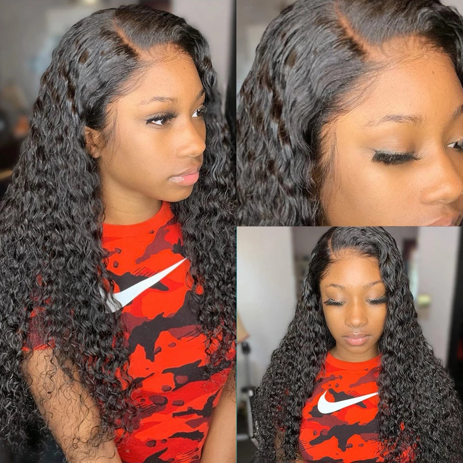 Curly Hair Transparent Lace Front Wig Clear Lace Wigs Flash Sale