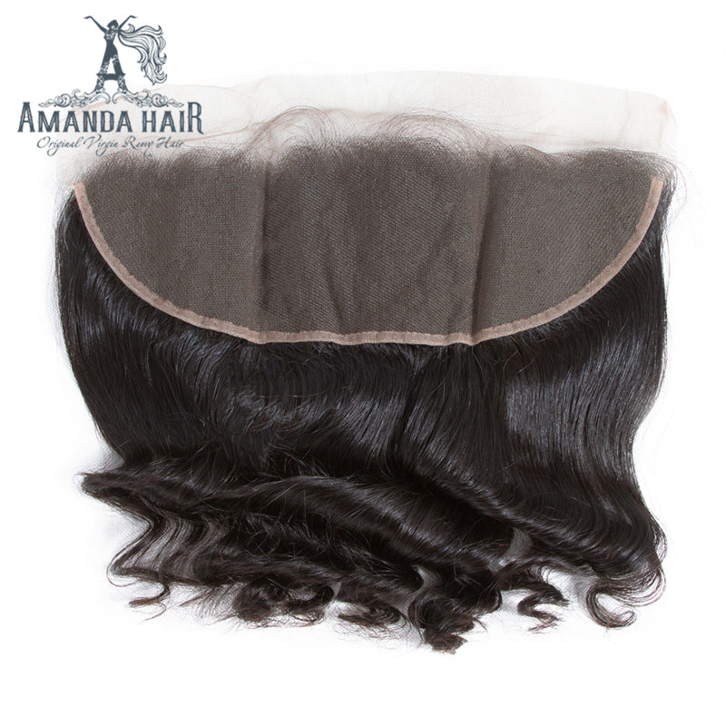 Brazilian Loose Wave 4 Bundles With 13*4 Lace Frontal 9A Grade 100% Unprocessed Human Hair - Amanda Hair