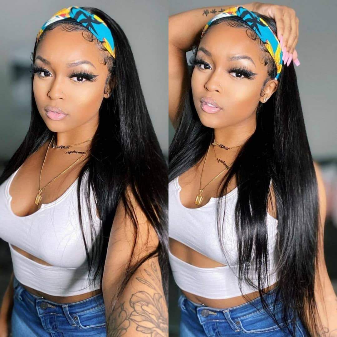 Flash Sale: Buy 5*5 HD Lace Curly Hair Wig, Get 16" Straight Hair Headband Wig For Free
