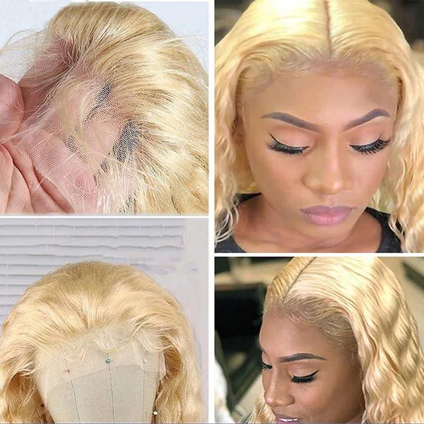 HD Transparent Lace Straight Blond Hair 613 Wigs For Women-Amanda Hair