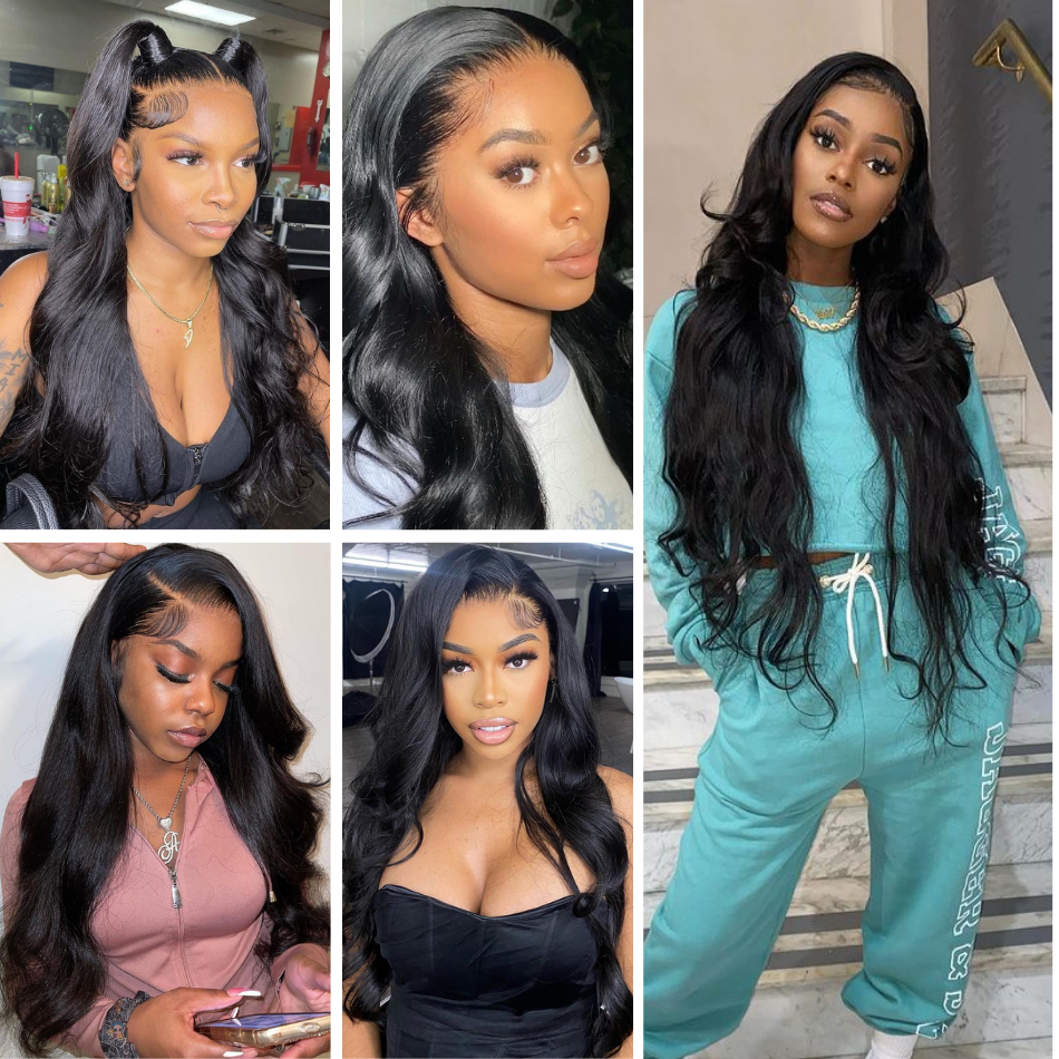 Body Wave 3 Bundles With 13*4 Frontal Weave Natural Color Brazilian 10A Grade 100% Remi Human Hair Sale - Amanda Hair