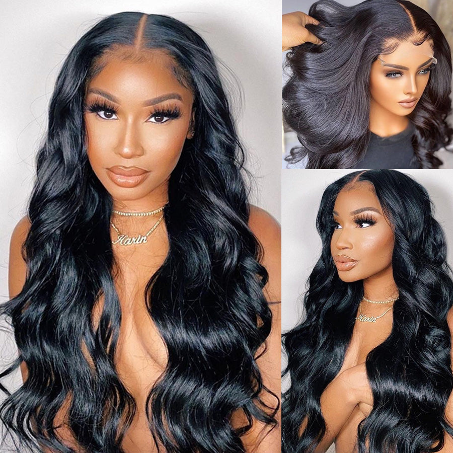Body Wave 4*4 Lace Closure Wigs Pre Plucked Affordable Human Hair Lace Front Wig-Amanda Hair