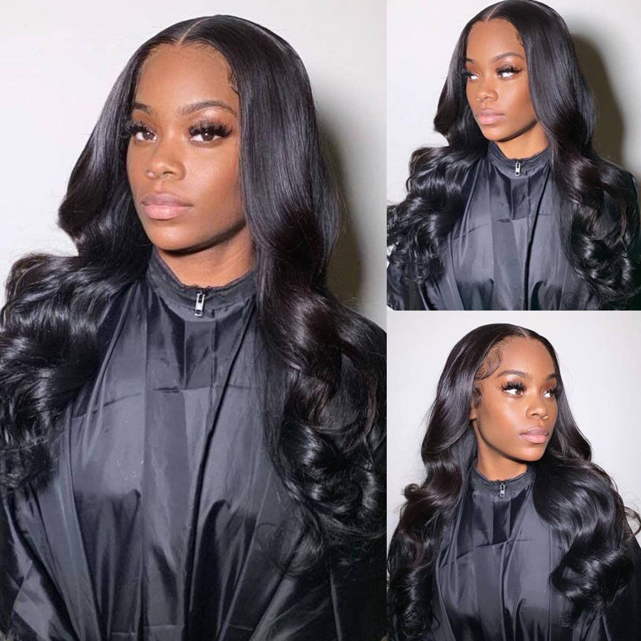 Body Wave 4*4 Lace Closure Wigs Pre Plucked Affordable Human Hair Lace Front Wig-Amanda Hair