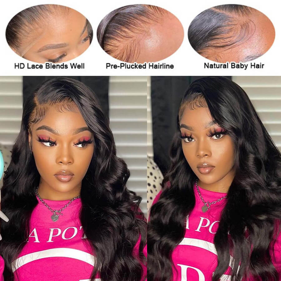 Weekend Flash Sale Body Wave Hair 13*4 HD Transparent Lace Front Wigs Body Wave Human Hair Glueless Frontal Wig For Women-Amanda Hair