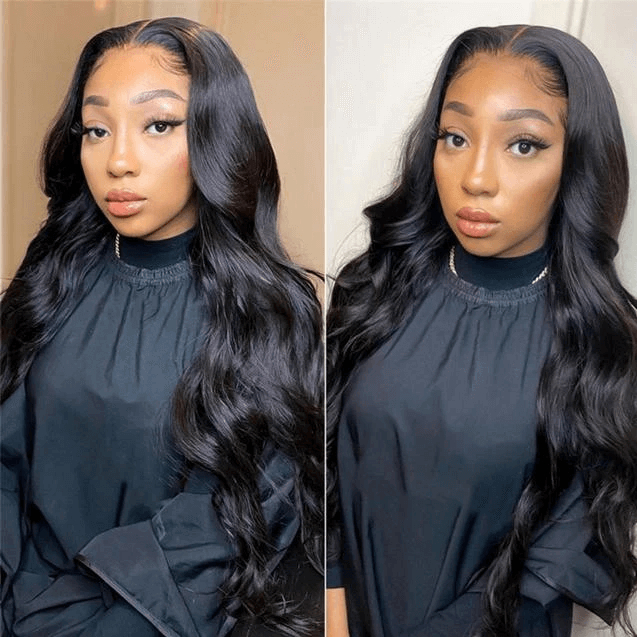 Body Wave 4*4 Lace Closure Wig Virgin Human Hair Glueless Wigs Pre plucked Hairline 180% Density-Amanda Hair