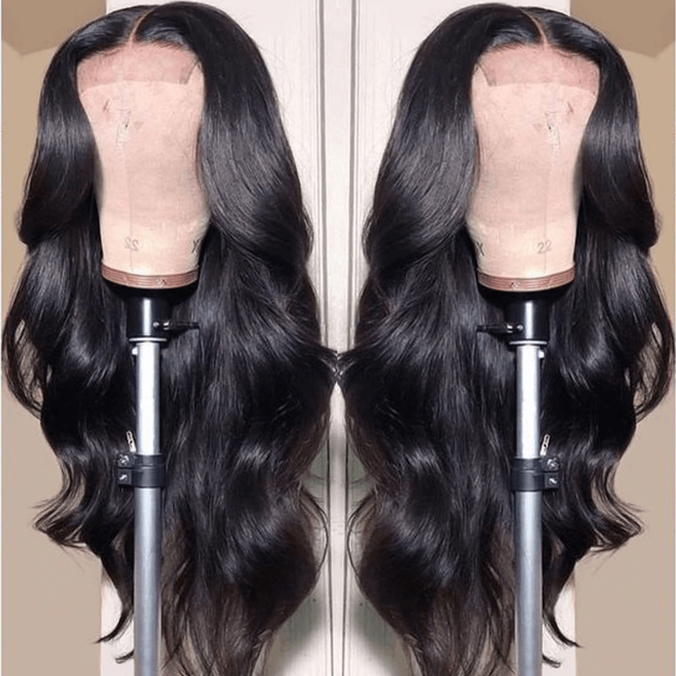 Body Wave 4*4 Lace Closure Wig Virgin Human Hair Glueless Wigs Pre plucked Hairline 180% Density-Amanda Hair