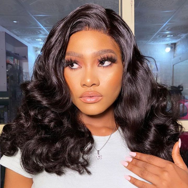 Glueless Bounce  Body Wave HD Transparent Lace Frontal / Closure Wigs Human Hair - Amanda Hair