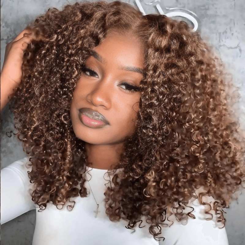 Amanda Hair Kinky Curly 250% Density 6x4 / 13x4 Lace Front Ready Go Human Hair Wig Flash Sale