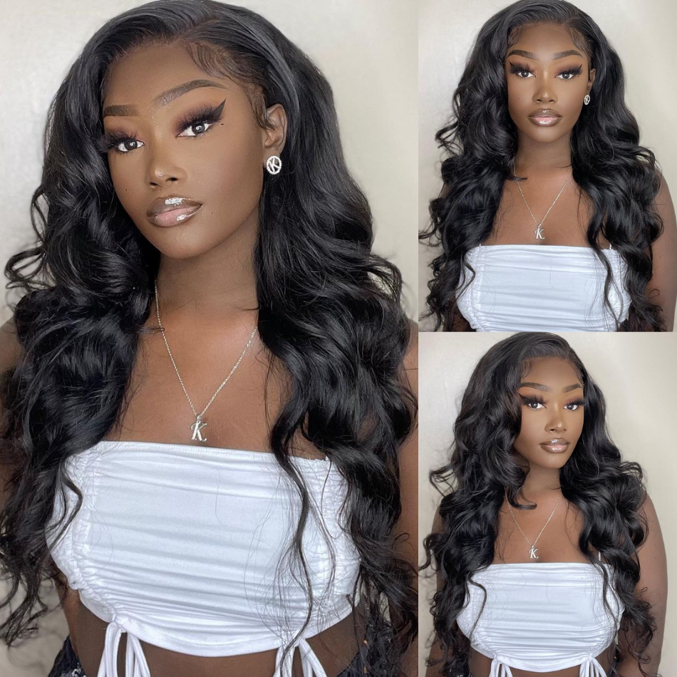 Brazilian Loose Wave 4 Bundles With 13*4 Lace Frontal 10A Grade 100% Remi Human Hair Soft Shiny Wave Hair - Amanda Hair