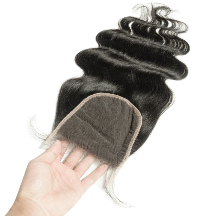 Amanda Brazilian Body Wave Hair Free/Middle/Three Part 100% Unprocessed Human Hair 4*4 Lace Closure 1 Piece