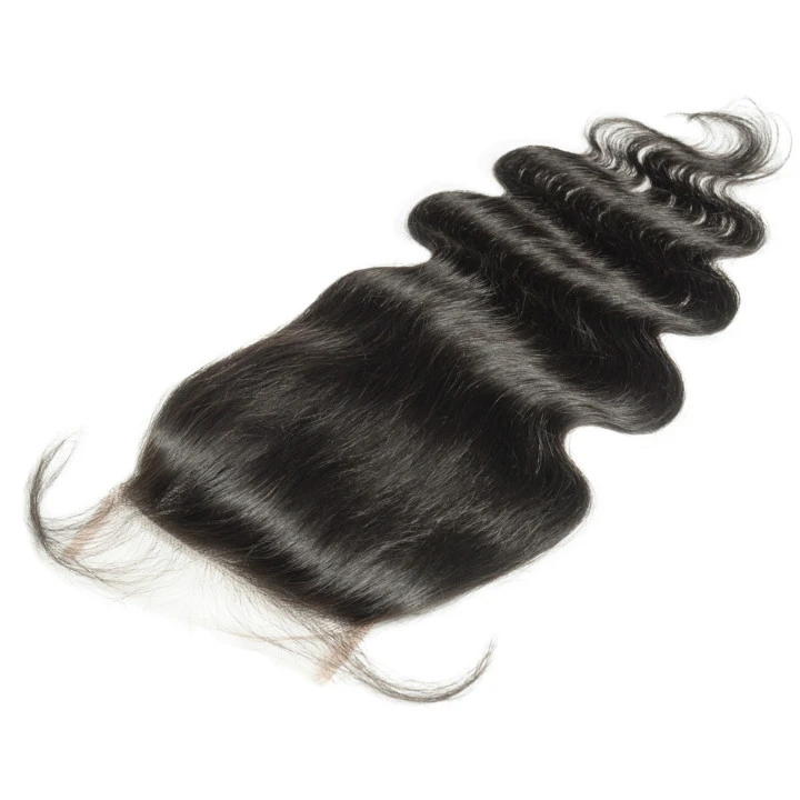 Amanda Brazilian Body Wave Hair Free/Middle/Three Part 100% Unprocessed Human Hair 4*4 Lace Closure 1 Piece