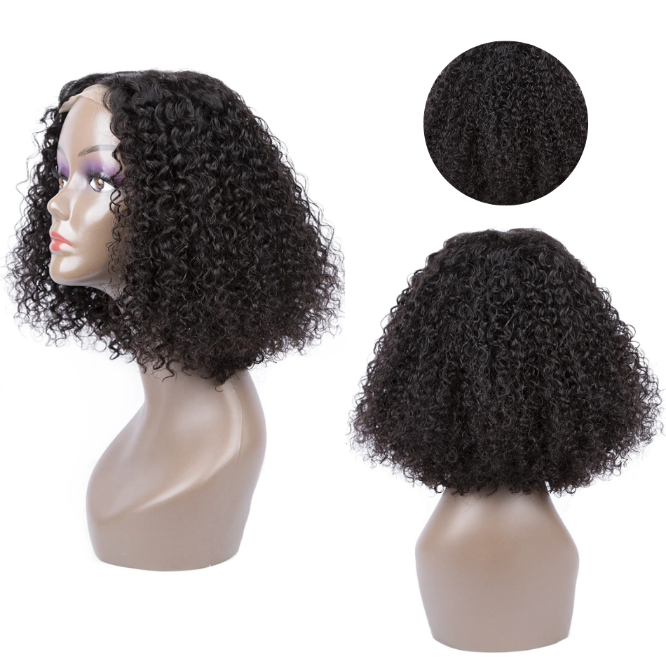 Extra 60% OFF | Kinky Curly Short Human Hair Bob Wigs-Flash Sale