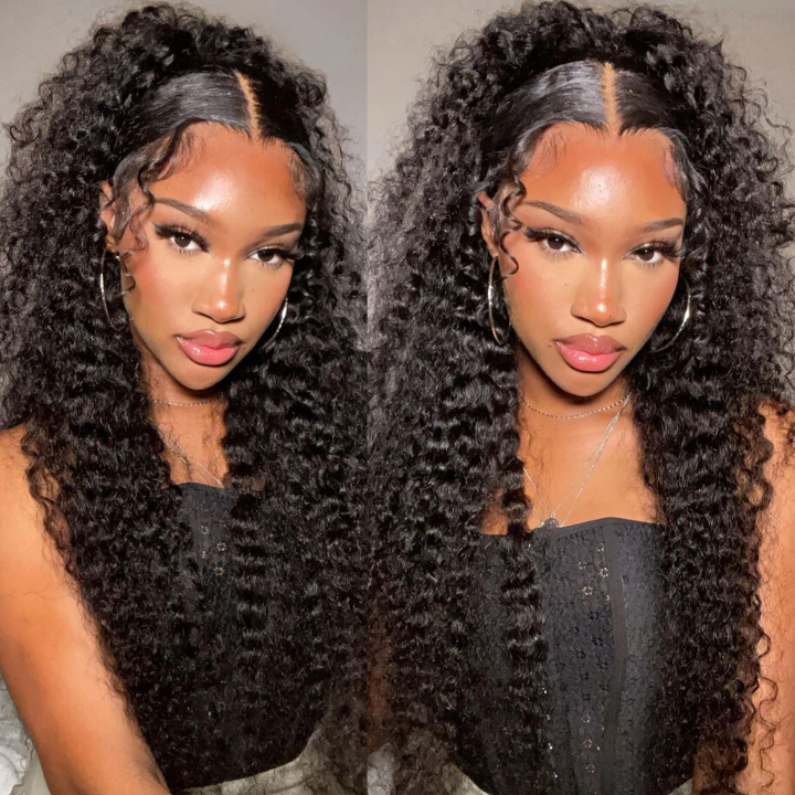 24H Fast Shipping Long Curly Hair 13*4 HD Lace Frontal Wig Thick Curly Hair Glueless Wigs Stock Limited -Amanda Hair