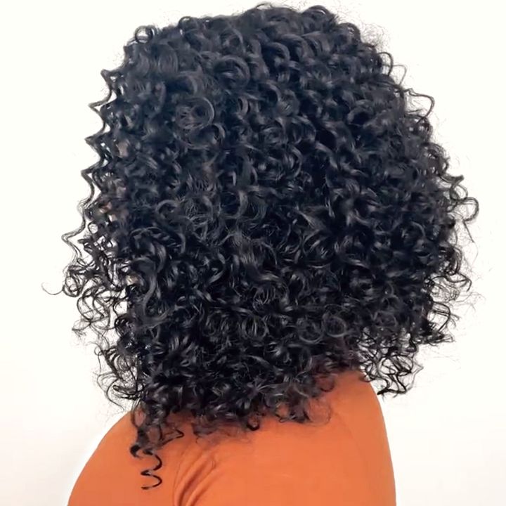 Human Hair Curly HD Transparent Front Lace Wigs Glueless Real Hair Closure Wigs-AmandaHair