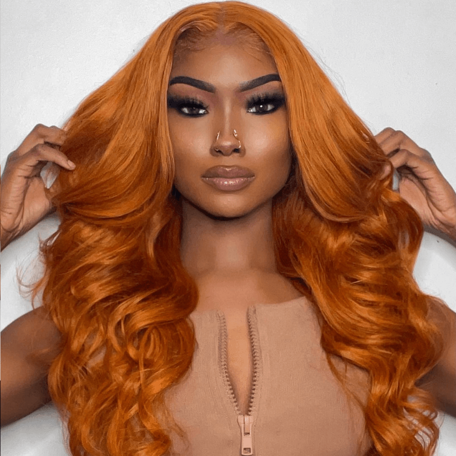 Flash Sale: Save $100, 48 Hour Only ,Orange Ginger Colored Wigs Cinnamon Hot Color Wig, New Product Trial Price!