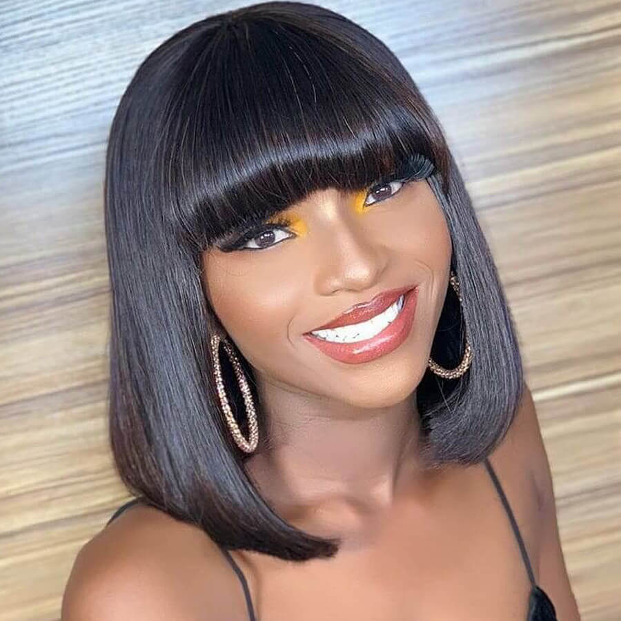 Bogo Flash Sale: 10" Bob Wig with Bangs+10" #613 Color Bob Wig