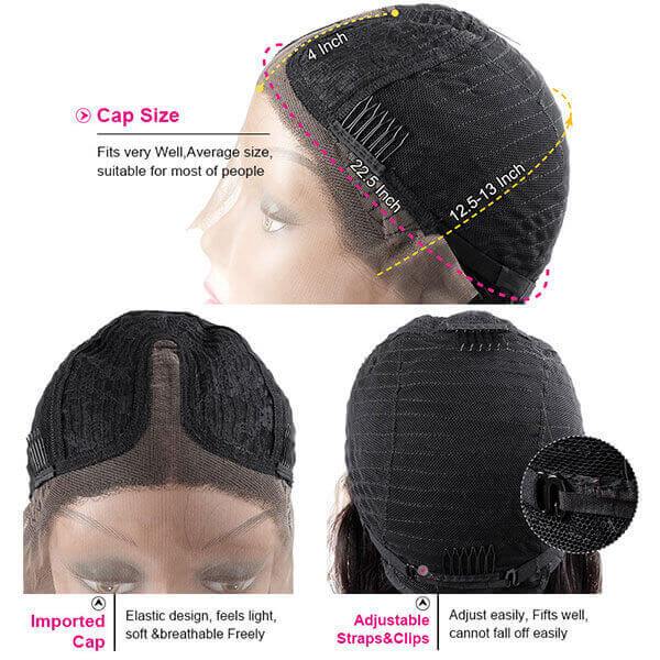 Straight Hair Short Bob T Part Lace Frontal Wig-Amanda  Hair