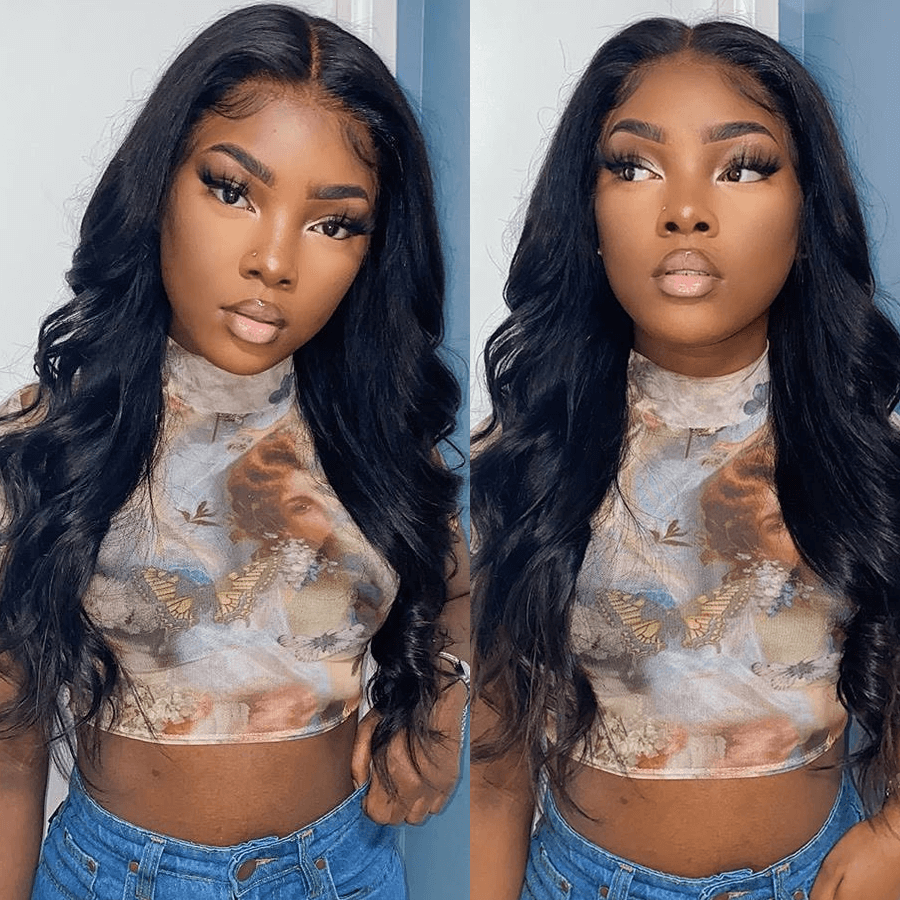 Transparent 5x5 Closure Wig Brazilian Body Wave HD Lace Closure Wig Pre Plucked Hairline-Amanda Hair