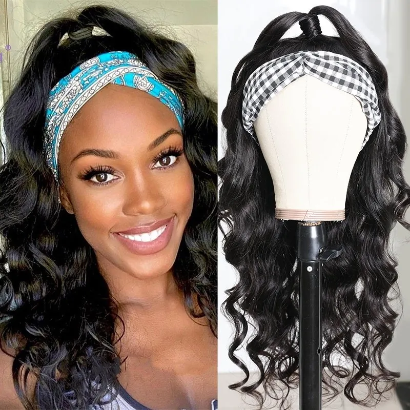 Body Wave Glueless Headband Wig Human Hair Beginner Friendly Wigs For Black Women - Amanda Hair