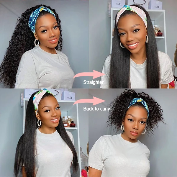 Flash Sale: Save $100, 48 Hour Only, Glueless Kinky Straight Best Headband Wig Amanda Hair