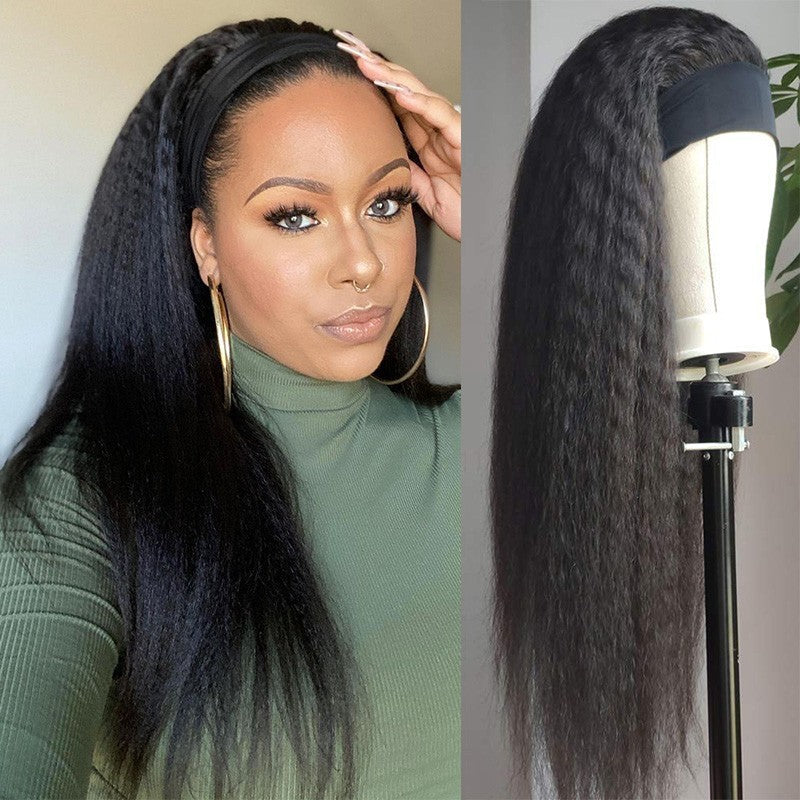 Flash Sale: Save $100, 48 Hour Only, Glueless Kinky Straight Best Headband Wig Amanda Hair