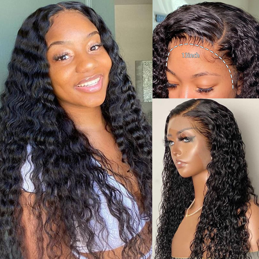 Flash Sale: Save $100 Water Wave Hair 13x6  Transparent HD Lace Front Wig 36" Glueless Long Wigs Real Human Hair Wigs For Women-Amanda Hair