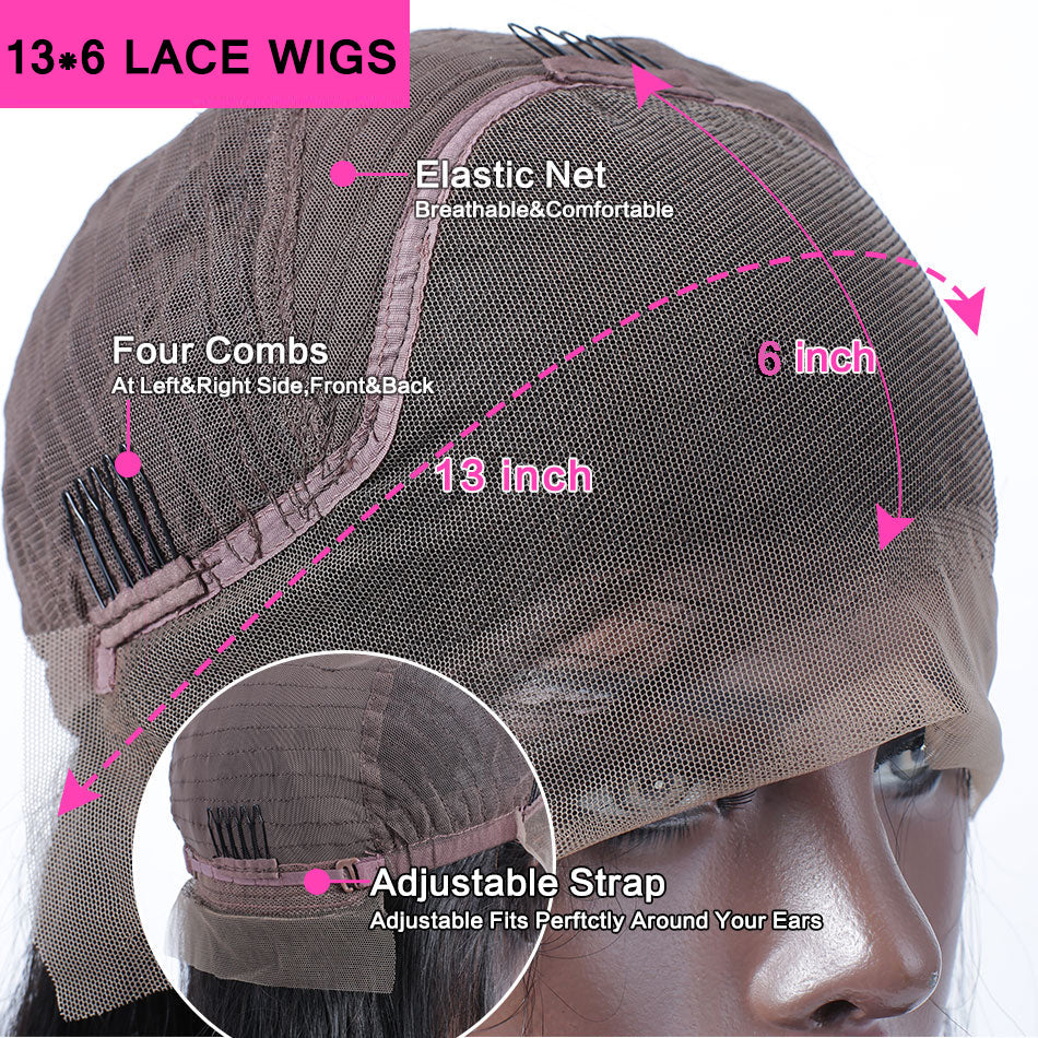 Water Wave Human Hair Full Lace Wigs Pre Plucked Hairline With Baby Hair-Amanda Hair