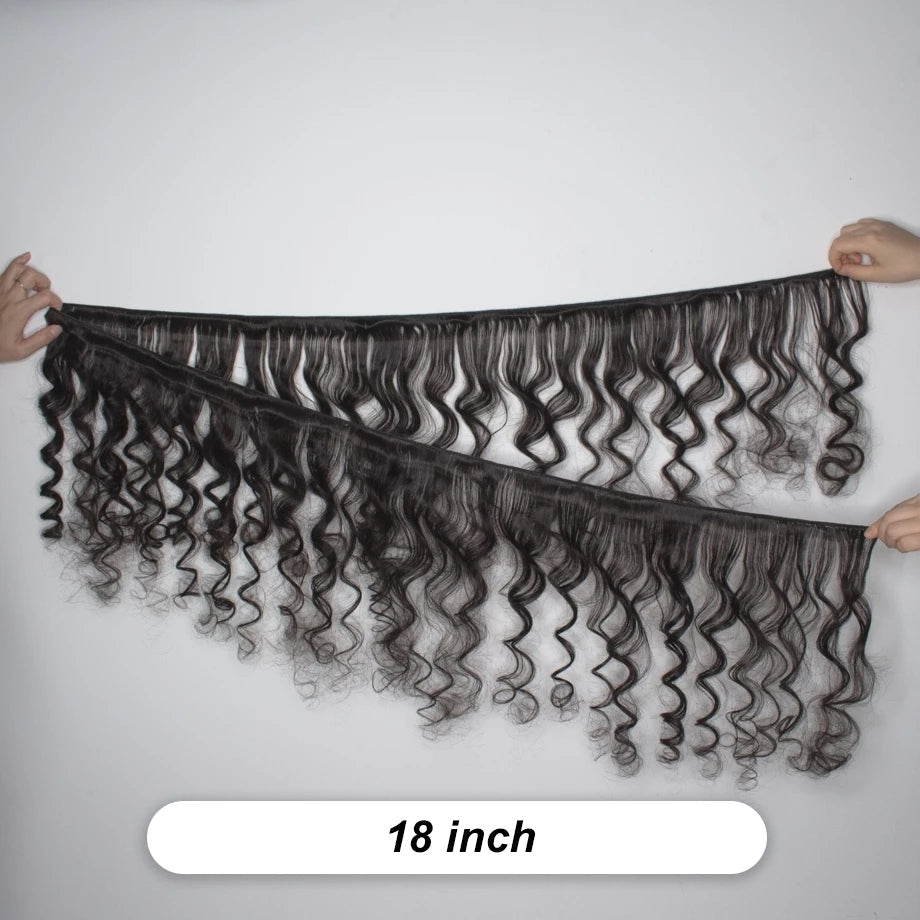 Brazilian Loose Wave 4 Bundles With 13*4 Lace Frontal 9A Grade 100% Unprocessed Human Hair - Amanda Hair