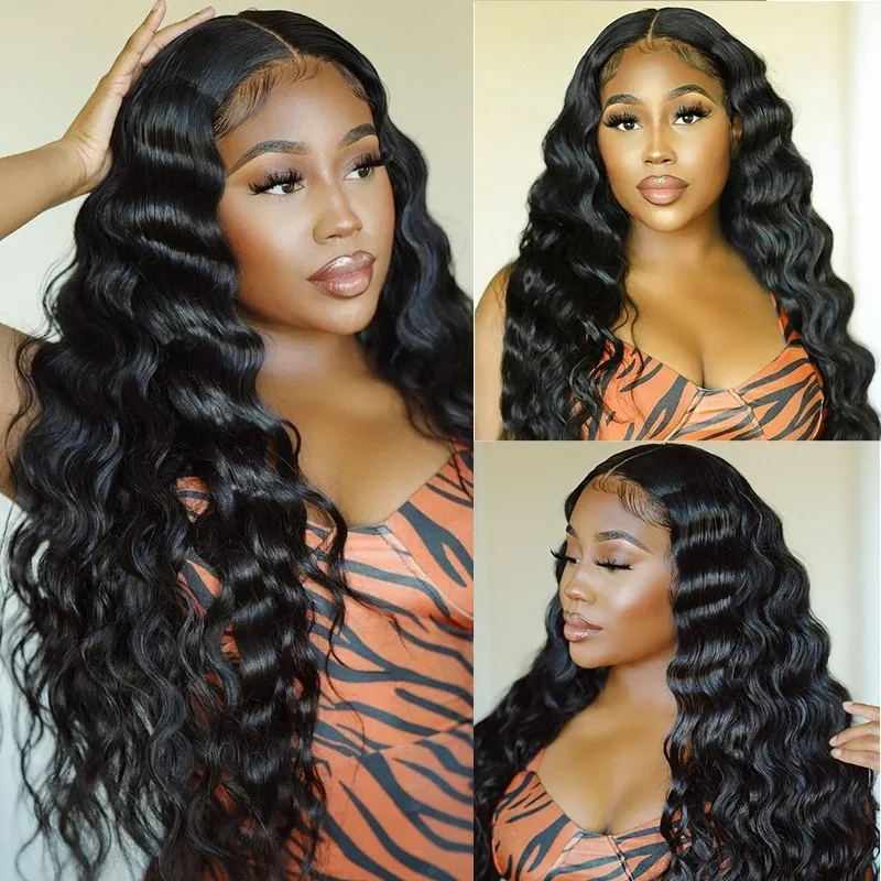Loose Deep Wave Closure Wigs 5 * 5 HD Lace Closure Wig Transparent Lace Pre Plucked Wigs-Amanda Hair