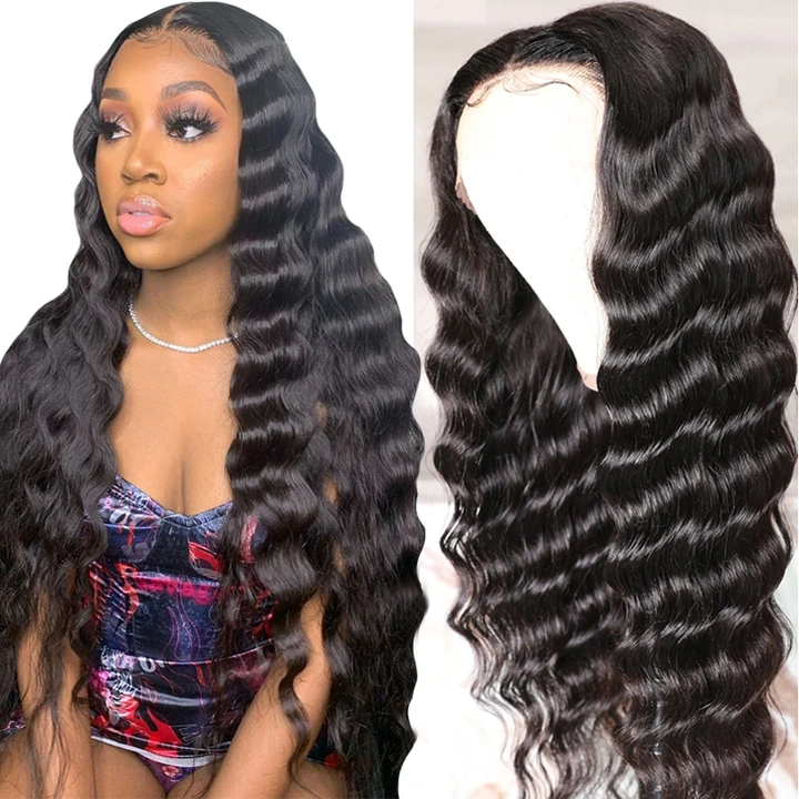 Loose Deep Wave Closure Wigs 5 * 5 HD Lace Closure Wig Transparent Lace Pre Plucked Wigs-Amanda Hair