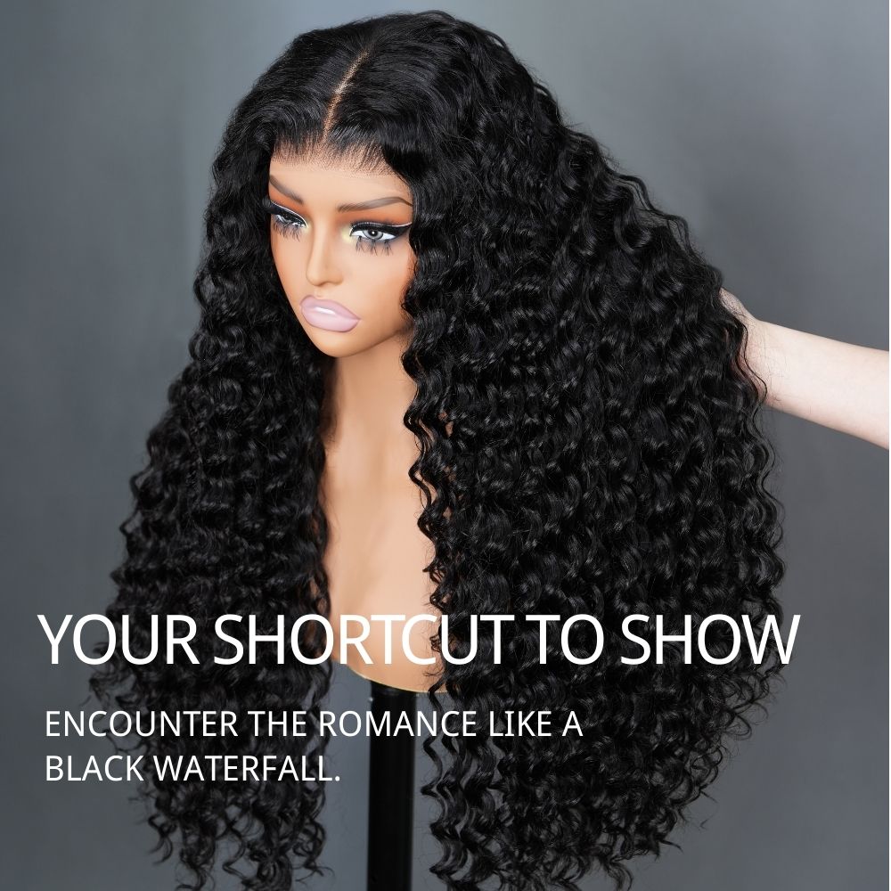 Glueless Loose Wave Wigs Virgin Human Hair 6*4/13*4 Transparent HD Lace Front Deep Wave Wig Pre Plucked Hairline - Amanda Hair