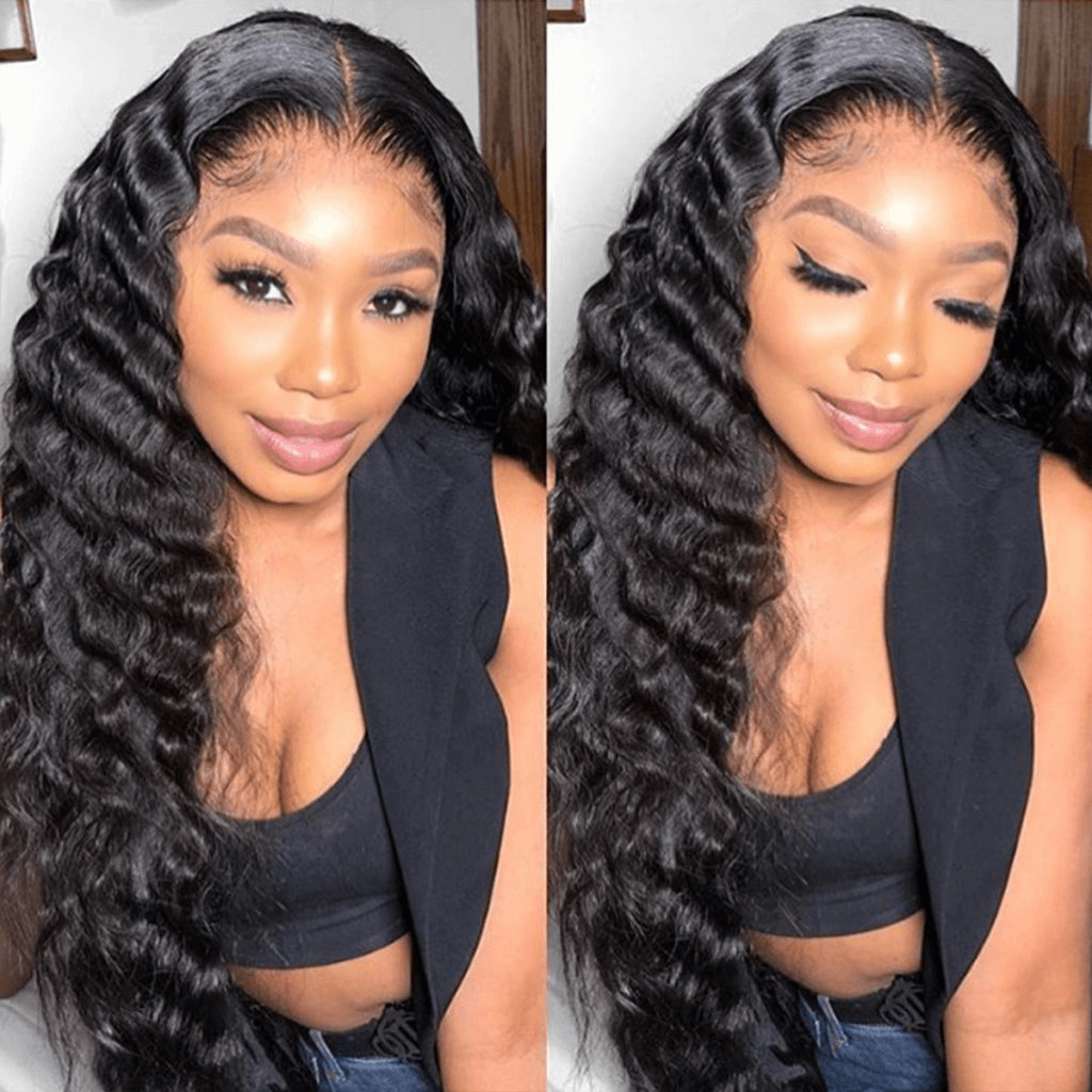 Glueless 4*4 Lace Loose Deep Wave Closure Wig Pre Plucked Natural Hair Line-Amanda Hair