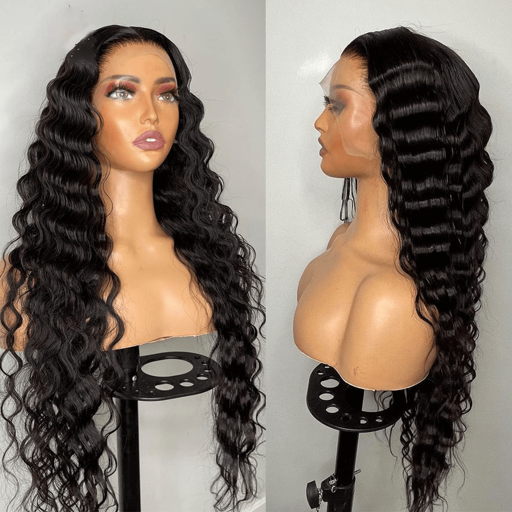 Flash Sale: Save $100, 48 Hour Only, HD Transparent 4*4 Lace Front Loose Deep Wave Wig Pre Plucked Hairline, Best Price! - Amanda Hair
