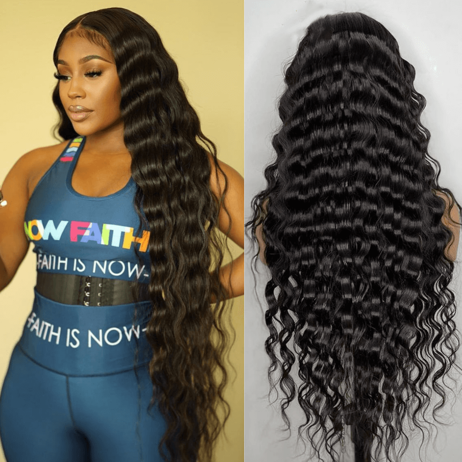 Flash Sale: Save $100, 48 Hour Only, HD Transparent 4*4 Lace Front Loose Deep Wave Wig Pre Plucked Hairline, Best Price! - Amanda Hair