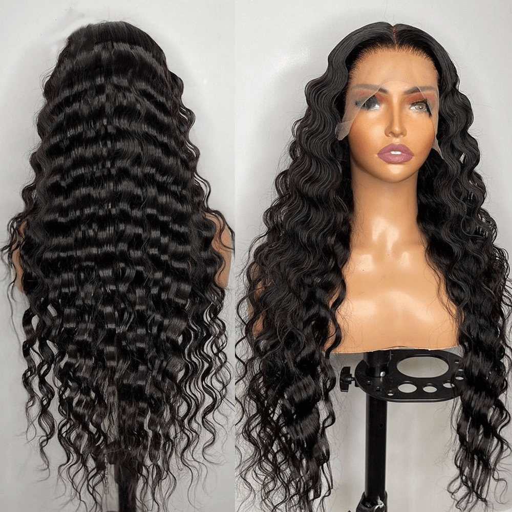 Flash Sale: Save $100, 48 Hour Only, HD Transparent 4*4 Lace Front Loose Deep Wave Wig Pre Plucked Hairline, Best Price! - Amanda Hair