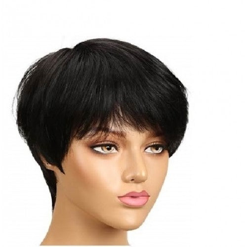 Short Pixie Cut Peruvian Straight Machine Made 100% Human Virgin Hair None Lace Wig for Women - Amanda Hair