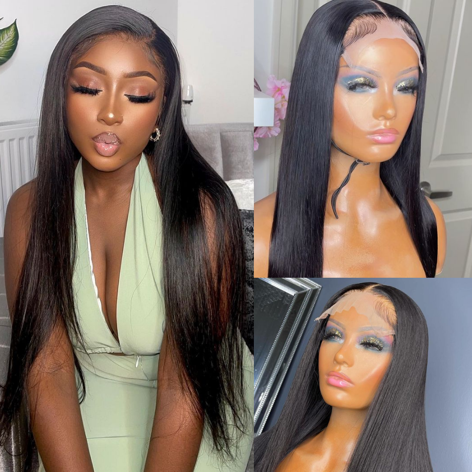 Straight Hair 4*4 Lace Closure Wig Pre Plucked Virgin Hair Closure Wigs-Amanda Hair