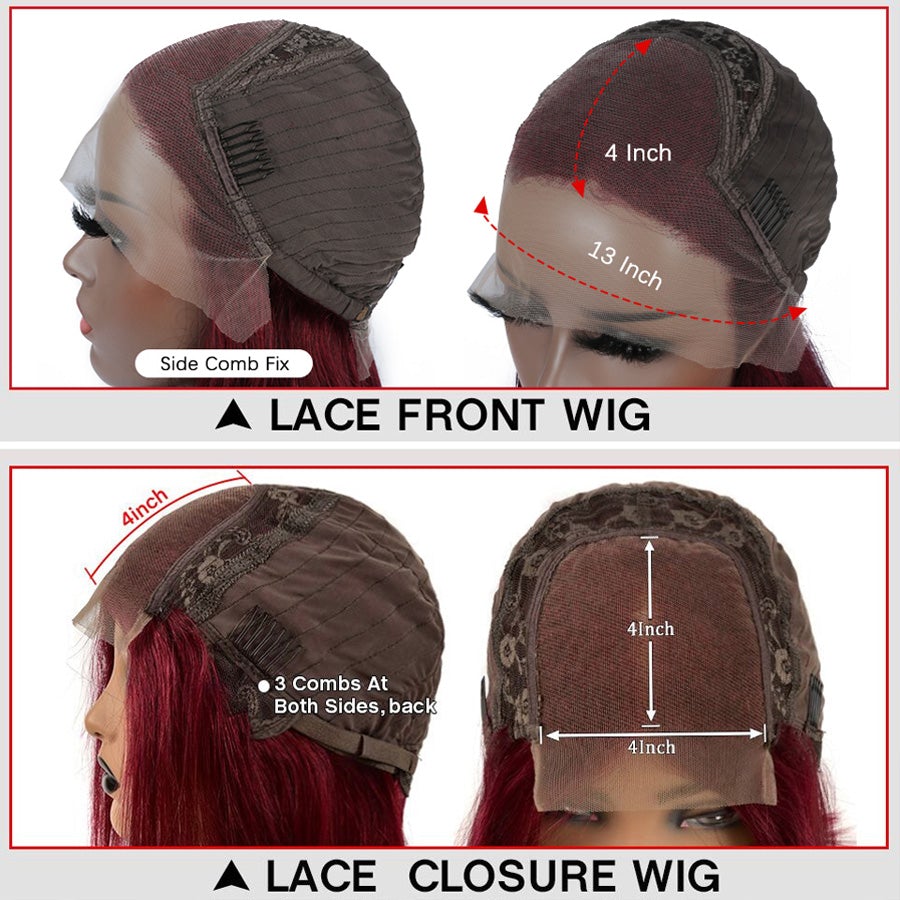 $100 Off Full $100| Burgundy Wigs Body Wave 13x4 Lace Front Wigs 99J Colored Wigs Flash Sale