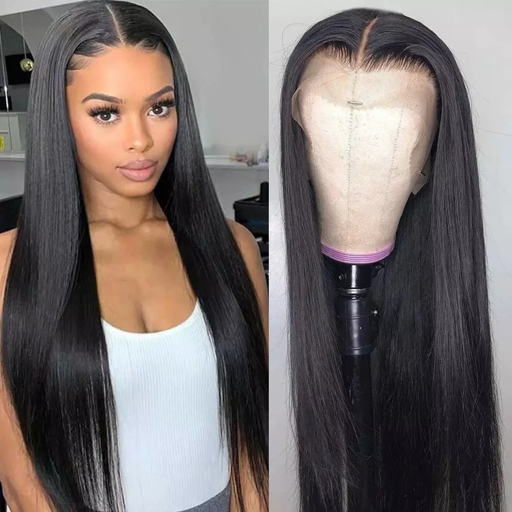 Permanent Straight Hair Wigs 13*4 HD Lace Front Wigs Pre Plucked Transparent Lace Wig-Amanda Hair