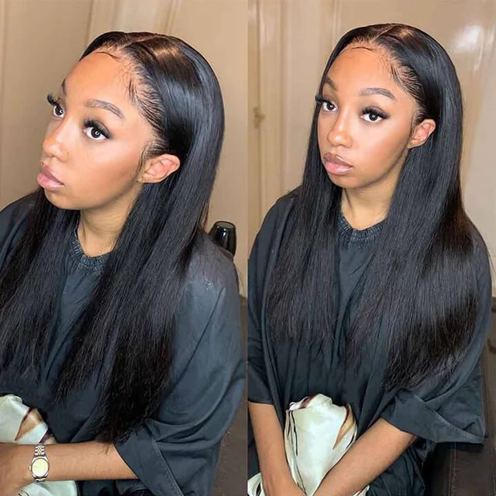 13*6 Transparent HD Lace Frontal Wigs Straight Hair Lace Front Wigs 180% Density-Amanda Hair