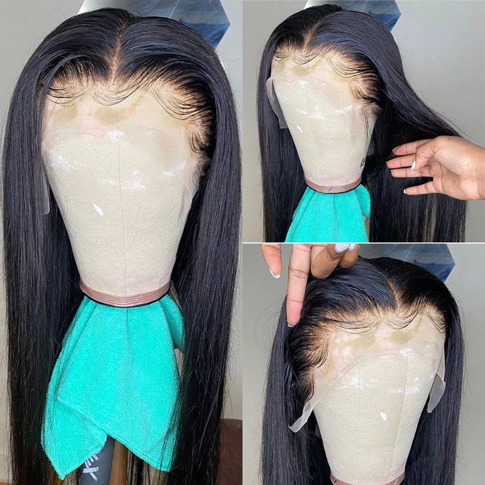 13*6 Transparent HD Lace Frontal Wigs Straight Hair Lace Front Wigs 180% Density-Amanda Hair